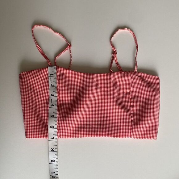 Brandy Melville Red & White Gingham Crop Top - Picture 10 of 10